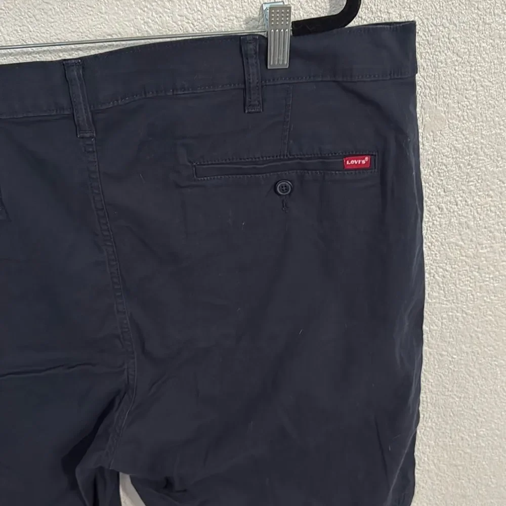 Levis chinos-navy blue flat front shorts- Size 42